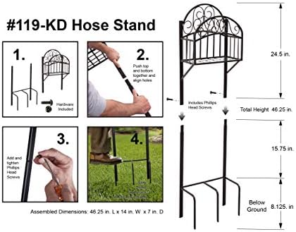 Liberty Garden 119-KD w/Shelf Hose Stand, Black - Image 4