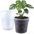 Vesici 6 Pcs 12 Inch Large Thickened Clear Nursery Pots by Vesici