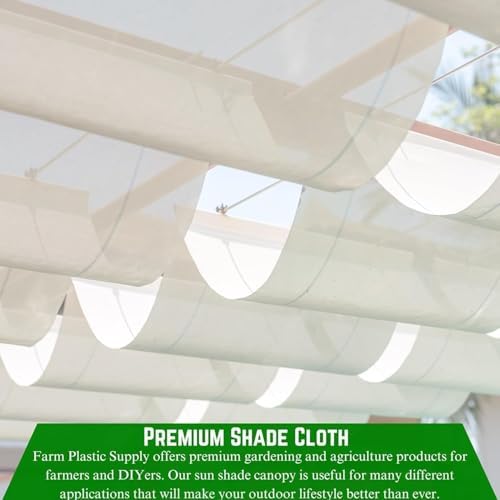 Farm Plastic Supply - White Shade Cloth - 50% - Mesh Fabric for Fence Privacy Screen, Garden Shade, Mesh Fence Screening, Shade Cloth Rolls, Wind Screen, White Shade Cloth (12' x 100') - Image 6