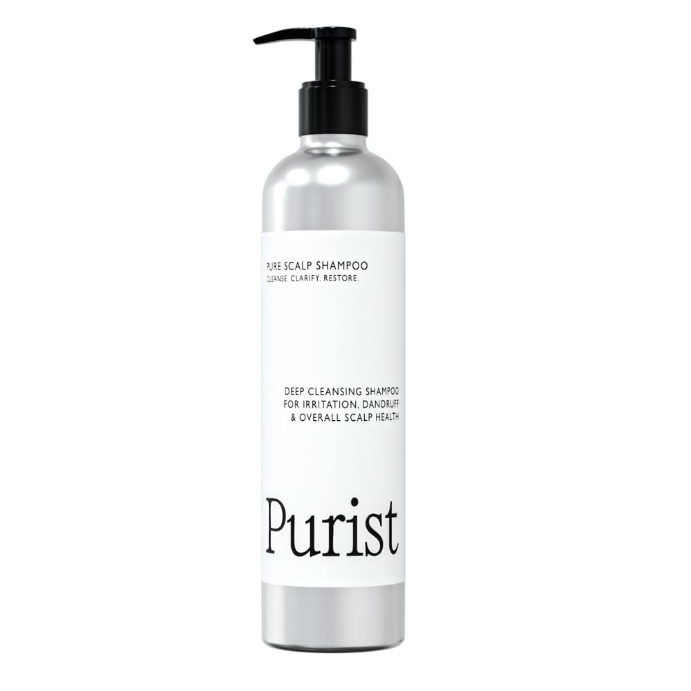 Purist Natural Shampoo – For Dry, Itchy, Flaky & Dandruff Prone Scalps – Natural Aloe Vera & Vitamin-Infused Formula – Vegan, Sulfate-Free, Color-Safe & Paraben-Free - Gentle Detoxifying Cleanser