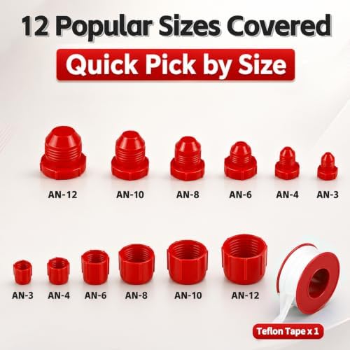 144 Pcs Plastic Plugs and Caps Kit for Automotive Fluid Lines - Image 4