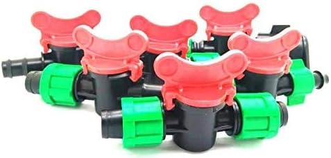 (100-Pack) Drip Irrigation Tubing 1/2" Universal Shut Off Valve - Perma Connector Barbed Locking Fitting - Fits All Brands 16-17mm Drip Tape & Tubing (100, Shut Off Valve) by OneStopOutdoor