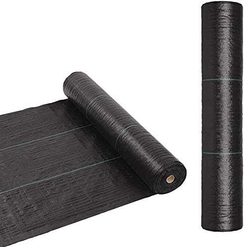 TUFFIOM Weed Barrier Garden Landscape Fabric, Woven Ground Cover, 125gsm Heavy Duty Material for Superior Weed Control, Perfect for Greenhouse, Yard, Flower Bed, Garden (4 x 100 FT) by TUFFIOM