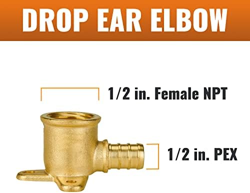 SUNGATOR 6-Pack 1/2 Inch PEX Drop Ear Elbow - Image 2