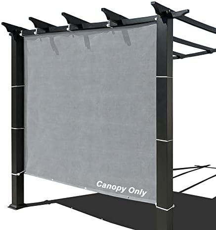 Alion Home Sun Shade Panel Privacy Screen with Grommets on 4 Sides for Outdoor, Patio, Awning, Window Cover, Pergola (12' x 6', Light Grey) - Image 2