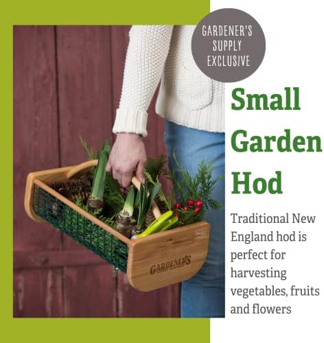 Gardener's Supply Company Garden Harvest Basket | Versatile Gardening & Vegetables Gathering Hod | Natural Smooth Pine - Maple Frame & Coated Mesh | 16"L x 9"W x 7"H - Small - Image 7