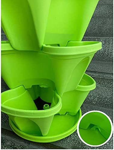 Large Vertical Gardening Stackable Planters-Indoor Outdoor Stacking Flower Pot Tower with Strawberry Seeds and Garden Tool Set and Watering Can-Stackable Pots - Image 7