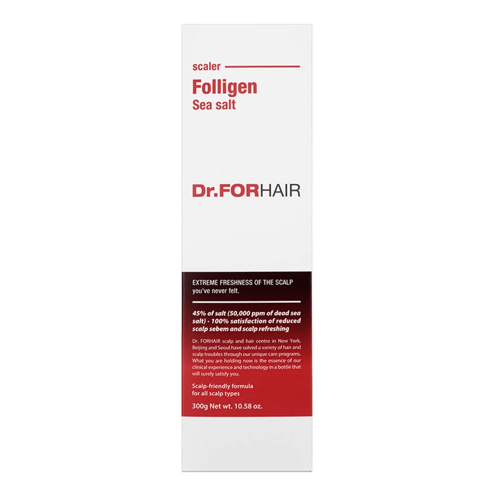 Dr.FORHAIR Folligen Sea Salt Scaler | Korean Hair Care | Scalp Exfoliator & Scalp Scrub | Eliminates Sebum, Impurities, Odor | Nourish and Freshen, 10.58 fl oz