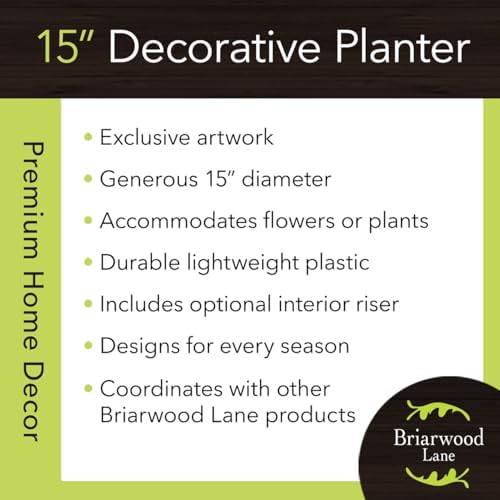 Briarwood Lane Summer Planter 14" x 15" x 15" Watermelon Large for Summer Planter - Image 3