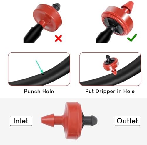 0.5 GPH Pressure Compensating Junior (PCJ) with Barb Outlet Dripper Emitters (250) - Image 4