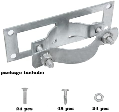 2-3/8"Steel to Wood Fence Brackets,12Pcs Metal Fence Post Brackets - Image 3