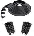 EasyFlex No-Dig Landscape Edging with BONUS Anchoring Spikes, 1.5 in. Tall Straight Top Plastic Garden Border, 100 Foot Kit, Black by EasyFlexLandscapeProducts