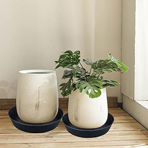 LWALRS Plant Saucer 12 Inch 2 Pack 10 12 14 16 18 20 25, Plastic Plant Trays for Pots，Extra-Deep Plant Water Dray Tray, Bird Bath Bowl, Heavy Flower Plant Saucers Indoors and Outdoor No Holes - Image 5