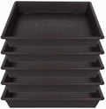 NIMYAU Square Plant Saucer 10 Inch 5 Pack, Plant Stand Flower Pot No Holes, Plant Trays for Pots Heavy Duty Plastic Plant Saucers for Indoors Outdoors Plant Lover Gardening Gifts by NIMYAU