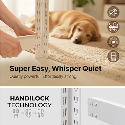 HOMEDANT House 5 Tier 24.1" W Laminated Metal Shelving Unit Adjustable Storage Utility Rack Heavy Duty Shelves Organization Multipurpose Shelf Kitchen Garage Pantry Closet 1 Pack - Image 6