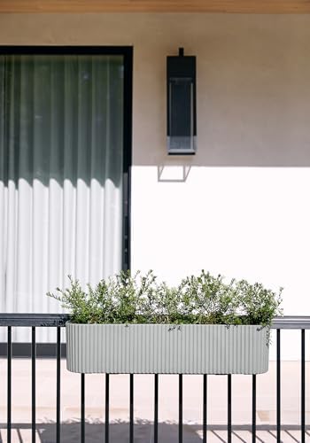 Veradek Demi Series Railing Planter - Round Window Box with Bracket - Image 5