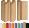 Brown Paper Roll 18" x 1800" (150 feet), Pack of 6 - USA-Made 50lb Thick Kraft Paper for Packing, Moving, Shipping, Wrapping, and Crafts/Arts - 100% Recycled Natural Material by IDL Packaging by IDLPackaging