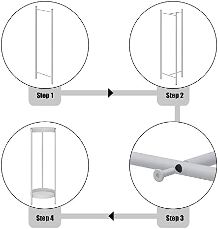 Plant Stand,2 Tier Metal Flower Plants Holder with 2 Removable Display for Indoor or Outdoor,Pot Plant Planter Display(30 X 10in,White) - Image 7