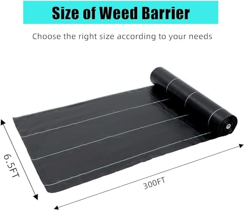 Broadfashion 6.5ft x 300ft Premium 3oz Pro Garden Weed Barrier Landscape Fabric, Durable & Heavy-Duty Weed Block Gardening Mat, Easy Setup & Superior Weed Control, Eco-Friendly & Convenient Design - Image 2