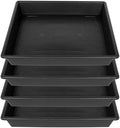 NIMYAU Square Plant Saucer 16 Inch 4 Pack, Plant Stand Plant Trays for Pots Heavy Duty Plastic Plant Saucers for Indoors Outdoors, Flower Pot No Holes Terracotta Plant Lover Gardening Gifts by NIMYAU