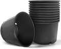 HOSTIC Short 5 Gallon Flexible Nursery Pots Gallon Pot with Drainage Holes Plastic Plant Container Suitable for Indoor Outdoor Vegetables Flowers Plants 10 PCS by HOSTIC