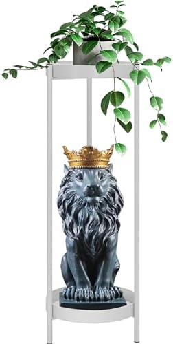 Plant Stand,2 Tier Metal Flower Plants Holder with 2 Removable Display for Indoor or Outdoor,Pot Plant Planter Display(30 X 10in,White) by Fashionoda