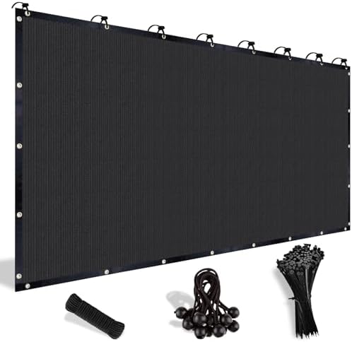 Shade&Beyond 90% Sun Shade Cloth with Grommets, 10' X 14' Pergola Shade Cover Canopy, Mesh Tarp Sun Screens for Patio, Outdoor, Garden, Backyard, Black by ShadeBeyond