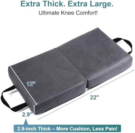 i frmmy Extra Thick Memory Foam Kneeling Cushion Pad- Garden Kneeler for Gardening, Bath Kneeler for Baby Bath, Knee Mat for Work, Extra Large 22x12 Inch, Thick 2.9 Inch (Dark Gray) - Image 2