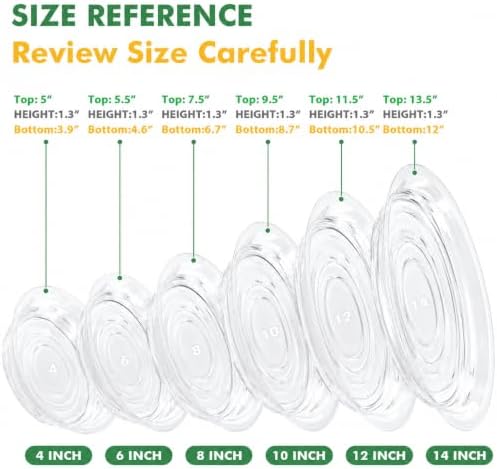 30 Pack Clear Plant Saucers for Indoors (4, 6, 8, 10, 12 inch) Flower Pot Saucers for Potted Plants Plant Plate Set Plant Trays for Indoors No Holes Plant Trays for Pots Bulk - Image 4