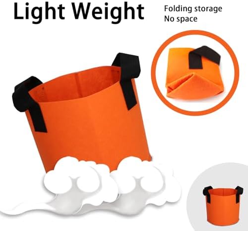 Grow Bags,Growing Pot Bags Garden Grow Bag Indoor Outdoor Fabric Aeration Plant Pot Container Flower Vegetable Pouch (Dark Orange,2 Gallon) - Image 5