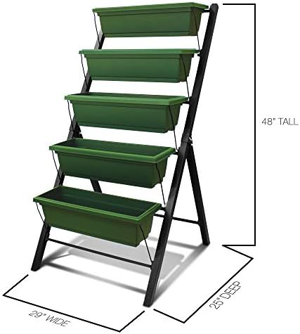 Outland Living 4Ft Vertical Raised Garden Bed - 5 Tier Food Safe Planter Box for Outdoor and Indoor Gardening Perfect to Grow Your Herb Vegetables Flowers on Your Patio Balcony Greenhouse Garden - Image 4