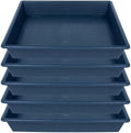 NIMYAU Square Plant Saucer 6 Inch 5 Pack6 8 12 14 16 18 20 Plant Trays for Pots, Flower Pot No Holes Plant Drip Trays,Heavy Duty Plastic Plant Saucers for Indoors Outdoors by NIMYAU
