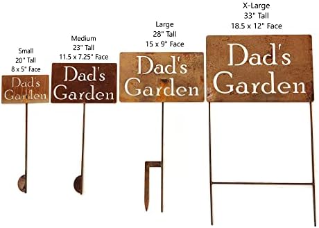 Family Name Gift Garden Stake 20 to 33 Inches Tall (Dad's Garden, Small 20" Tall) - Image 3