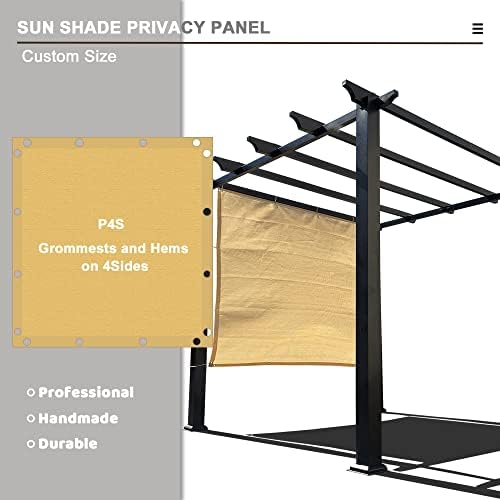 Alion Home Sun Shade Panel Privacy Screen with Grommets on 4 Sides for Outdoor, Patio, Awning, Window Cover, Pergola (10' x 5', Sand) - Image 6