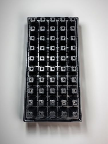 Green Oasis 50-Cell Seed Starter Trays - Heavy Duty Plastic Nursery Propagation Trays with Drainage Holes, Reusable, Fits Standard 1020 Flat Trays, Black (20) - Image 6
