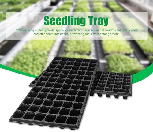 RooTrimmer 72 Cell Seed Trays, Thick Durable 72 Cell Plug Tray Seedling Plastic Nursery Tray for 1020 Flat Germination (10-Pack, 21"×11", 1.81" Height, Low) - Image 5