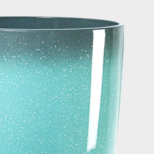 ZMTECH 21 Inch Tall Round Planters Set of 2, Large Plastic Flower Pots with Saucers and Drainage Holes, Plant Pots for Indoor Plants, Outdoor Patio & Porch Decor, Sky Blue with White Spots - Image 3