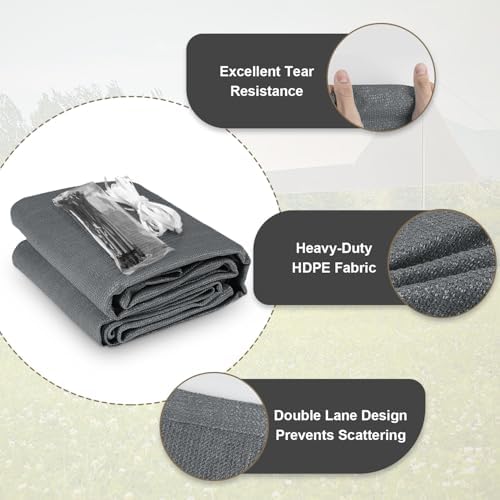 LOVE STORY 8x20 FT Sun Shade Cloth with Grommets for Patio, Dark Grey - Image 5