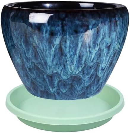 NIMYAU Plastic Plant Saucers 10 Inch Round Pack of 2 Thick Reusable Drip Trays for Indoor Outdoor Plants - Image 4