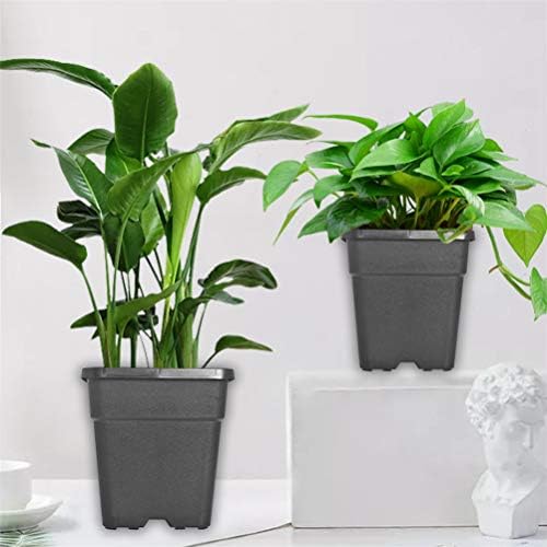 Square Nursery Pots Plant Pots Grow Pots Nursery Container for Planting Soil Plants 5 Gallon 10Pcs - Image 5
