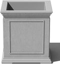 Veradek Brixton Series Cube Plastic Planter - Square Planter for Indoor or Outdoor Patio/Front Porch | Durable All-Weather Use w/Drainage Holes | Classic Estate Design for Flowers, Tall Plants, Trees by VeradekOutdoor