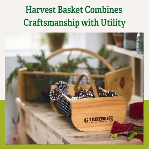 Gardener's Supply Company Garden Harvest Basket | Versatile Gardening & Vegetables Gathering Hod | Natural Smooth Pine - Maple Frame & Coated Mesh | 16"L x 9"W x 7"H - Small - Image 5