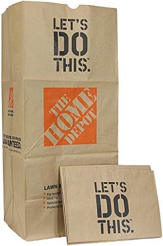 Home Depot Heavy Duty Brown Paper 30 Gallon Lawn and Refuse Bags for Home and Garden (30 Lawn Bags) by Home+Depot