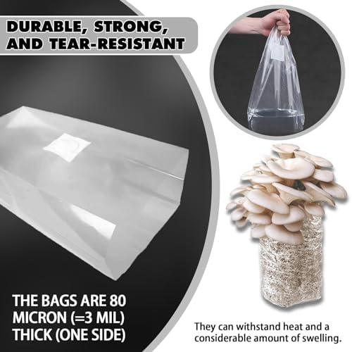 TonGass Autoclavable Mushroom Grow Bag with Microporous Filter Patchs - Image 3