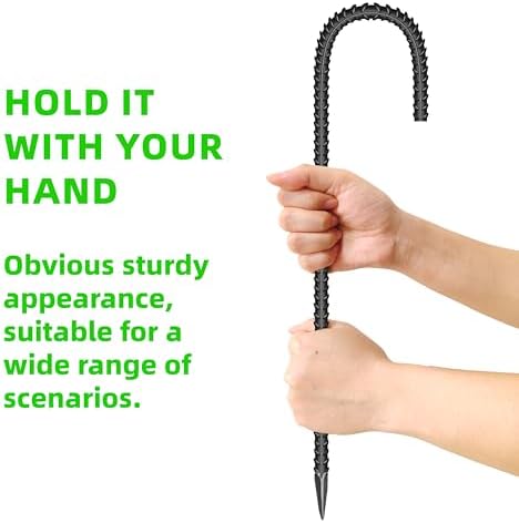 27 Pcs 16-Inch Garden Ground Stakes Galvanized Steel J Shape Hook Staple - Image 4