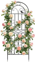 1 Pack 47.2"x19.7" Metal Gardon Trellis for Climbing Plants Outdoor, Black by Unknown