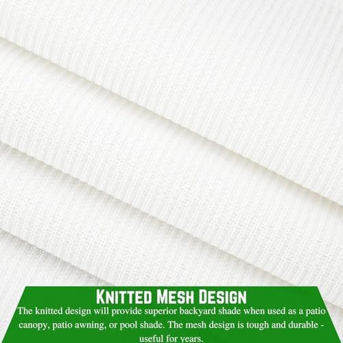 Farm Plastic Supply - White Shade Cloth - 50% - Mesh Fabric for Fence Privacy Screen, Garden Shade, Mesh Fence Screening, Shade Cloth Rolls, Wind Screen, White Shade Cloth (12' x 100') - Image 5