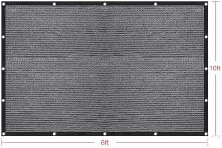 Shatex 90% Sun Shades for Patios 6X 10 ft Shade Fabric Sun Shade Cloth Taped Edge with Grommets Sun-Block Mesh Shade for Pergola Cover Canopy Grey, 12 Bungee Balls - Image 2