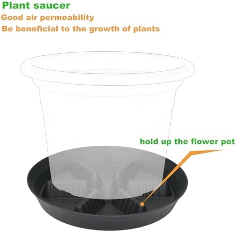 4 Pack Plant Saucer 17 inch 2 Pack, Raised Middle Plant Trays for Pots, Large Plastic Plant Saucers for Indoors, Water Tray for Plants,Drip Trays Plant Stand Water Catcher Tray, Pot Saucers for Plants - Image 5