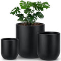 homenote 13/11.5/10 Inch Large Plastic Flower Pots with Drainage (3 Pcs) by HOMENOTE